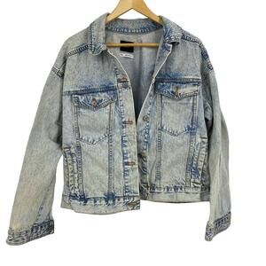 Urban Outfitters BDG Trucker Jacket Men's Size Medium Distressed Acid Wash